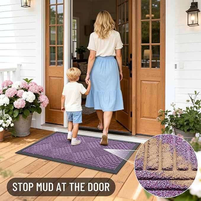 OLANLY Front Door Mat Outside Entrance 47x23, Waterproof Heavy-Duty Doormat | - Image 7