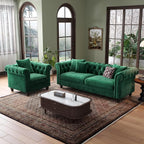 ONBRILL 82 Inch Chesterfield Sofa, 23 Inch Deep Seat Velvet Couch - Image 6