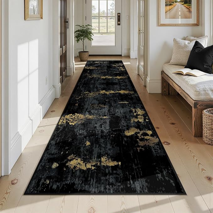 RELEANY Washable Runner 3'x12' Abstract Area Rug - Image 2