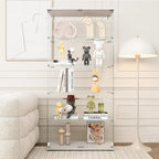 FLYMUHJIA Curio Cabinets with Tempered Glass Doors by FLYMUHJIA