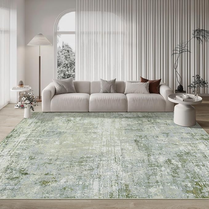 Aelenmu 10x14 Area Rugs for Living Room Dining Room Washable Green | Soft - Image 9