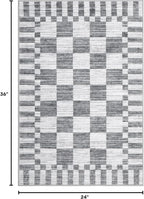 GarveeHome Checkered Washable 2x3 Rug Small Area Rugs Non-Slip - Image 2