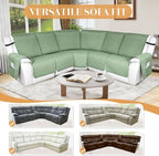 HDCAXKJ 100% Waterproof Reclining Sectional Couch Covers L Shape Recliner Sofa - Image 5