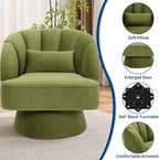 Garvee Ultra-Plush Swivel Accent Chair, 360° Barrel Lounge Chair - Image 5