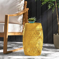 Christopher Knight Home Zoey Small Outdoor Side Table, Lace Cut Iron End Table by ChristopherKnightHome