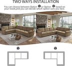 118" L-Shaped Sleeper Couch Bed - Image 5
