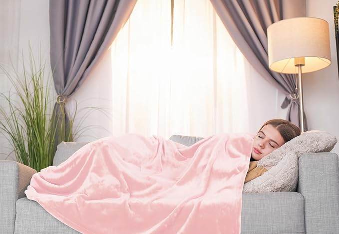 Utopia Bedding Ultra Soft Fleece Bed Blanket Throw Size Pink | Microfiber Plush - Image 6