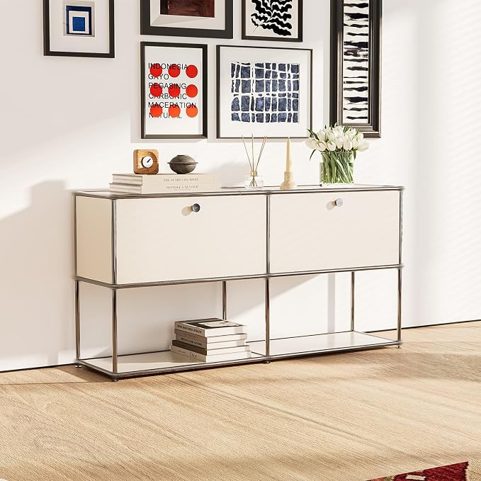 Modern Storage Cabinet Sideboard Versatile Free-Standing Organizer Cabinets - Image 2
