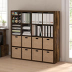 Furinno Cubicle Book Shelf, 16-Cube Bookshelf, Extra Thick Frame Reversible - Image 2