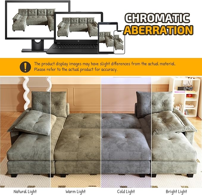 104.7" U-Shaped Sleeper Sofa - Image 9