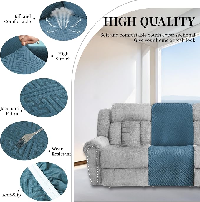 100% Waterproof Sectional Recliner Couch Covers - Image 5