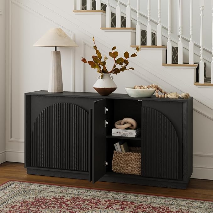 WIN2WIN 65" Fluted Sideboard Buffet Cabinet - Image 6