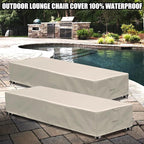 Outdoor Chaise Lounge Cover 1 Pack Patio Lounge Chair Covers Waterproof 600D - Image 5