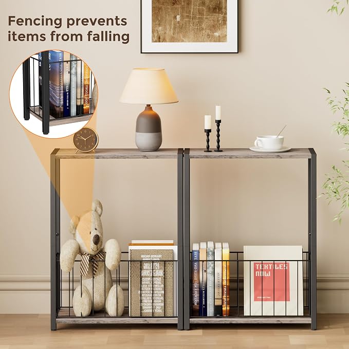 Homleke Narrow Side Tables Set of 2 - Image 4