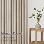 Topfinel Pinch Pleated Curtains 86 Inches Long 2 Panels Set, Oatmeal Semi Sheer - Image 4