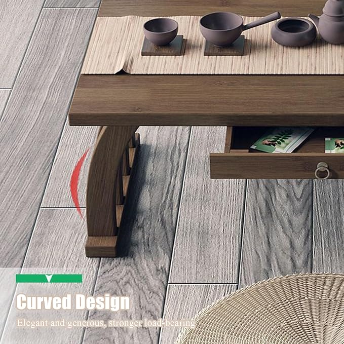 Bamboo Japanese Floor Table, Small Coffee Table & Tea Table, Altar Table - Image 5