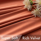 MIULEE Velvet Curtains Extra Wide 66x96 inches Fall Burnt Orange Curtains | - Image 4