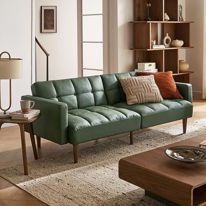 mopio 76.4" Futon Sofa Bed, Sleeper Sofa, Mid Century Modern Futon Couch by MopioInc