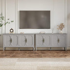 FansaFurn Sideboard with 4 Doors, Mid-Century Console Table with Adjustable - Image 7