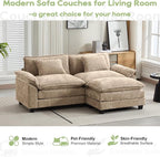 Oprisen 86" Modular Sectional Sofa, Comfy Cloud Couch Sectional Sofa - Image 7