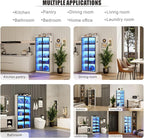 Dystler Display Cabinet with Doors and Adjustable Shelves, 5 Tier Display Case - Image 6