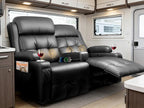 Reclining Loveseat, 55.1" RV PU Leather Wall Hugger Recliner Love Seats Sofa by FurgattiEnjoyYourLife