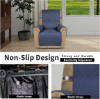 Easy-Going Reversible Couch Cover, Recliner 22 in, Dark Blue/Light Blue | - Image 3