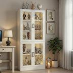 holzart Modern White 5-Tier Display Cabinet by holzart