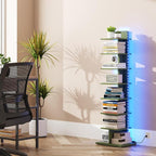 TUTOTAK Narrow Bookshelf, 8-Tier Bookcase - Image 6