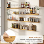 Fun Memories Picture Ledge Shelves Set of 4, 48 Inch Rustic Wall Mounted - Image 5