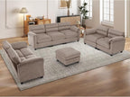 HAOMARKETS Corduroy Sofa Set, Upholstered Ottoman, Loveseat Set of 2, and by HAOMARKETS