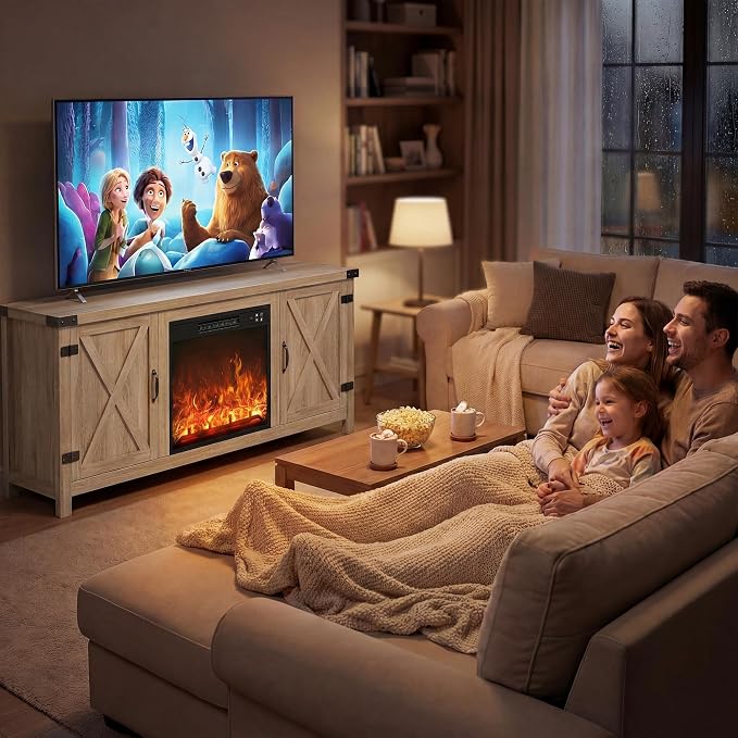 YESHOMY Fireplace TV Stand - Image 4