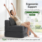 Convertible 4-in-1 Folding Sofa Bed Boneless Sleeper Chair Couch Foldable - Image 6