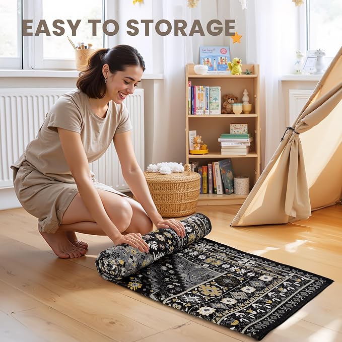 5x7 Area Rugs for Living Room, Large Washable Rug, Dining Room, Low Pile - Image 7