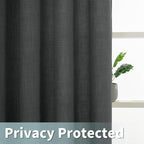 Light Filtering Linen Curtains 45 inch Length - Image 4
