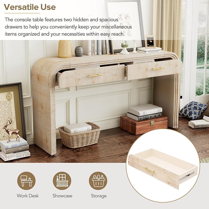 59" Unique Retro Silhouette Console Table - Image 4
