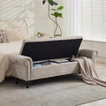 SOFTHION Storage Bench for Bedroom, Upholstered Chenille Storage Ottoman by SofthionDesign
