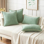 MIULEE Decorative Couch Throw Pillow Covers 20x20 Inch Greyish Green 2 Pack | - Image 5