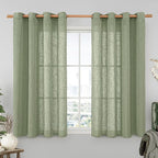 Small Linen Curtains 2 Panels Set by LAMIT