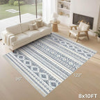 cotiled Boho 8x10 Area Rugs for Living Room: Large Moroccan Washable Rug | - Image 2