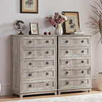 Joaxswe Farmhouse 5 Drawer Dresser - Image 3
