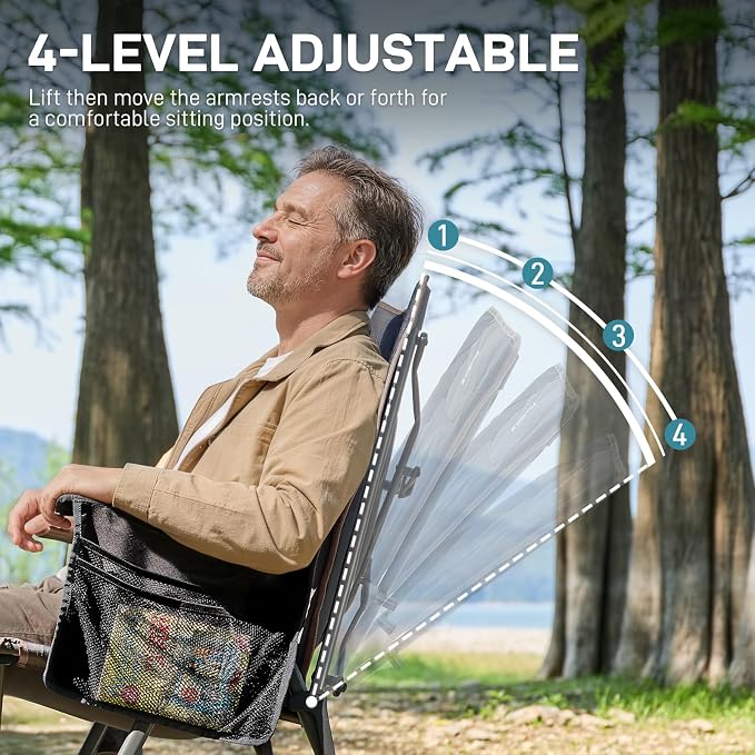 EVER ADVANCED Reclining Camping Chairs - Image 4