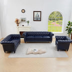 QHITTY 3 Piece Living Room Set, Sectional Chesterfield Sofa Chair Contemporary - Image 9