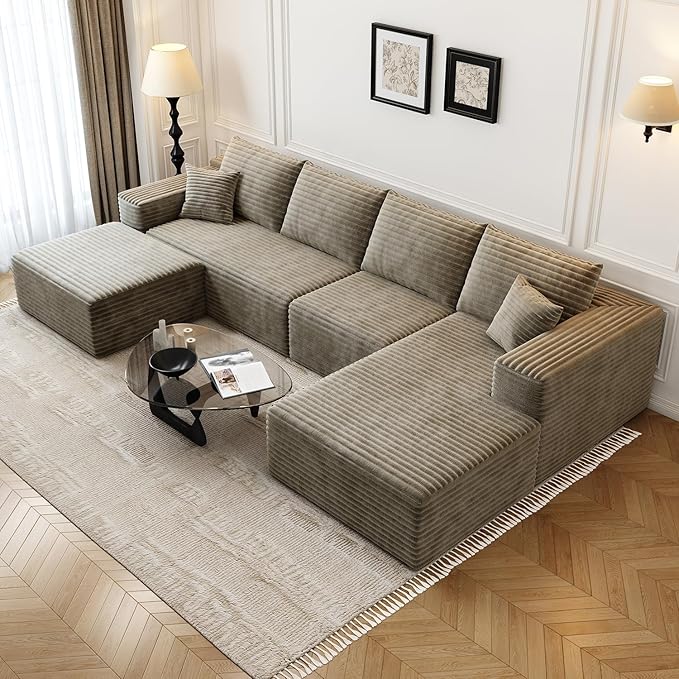 135.4" Cloud Modular Sectional Sofa by Settab