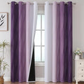 Purple and Greyish White Ombre Blackout Curtains by ESTELARTEXTILER