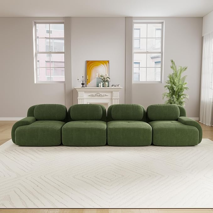 Boneless Sectional Couch, No Assembly Required, 152.7” Modular Cloud Sofa - Image 2