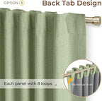 INOVADAY 100% Blackout Linen Curtains - Image 3