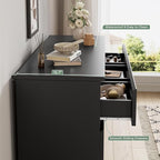 Jocoevol Modern Black 7 Drawer Dresser - Image 4