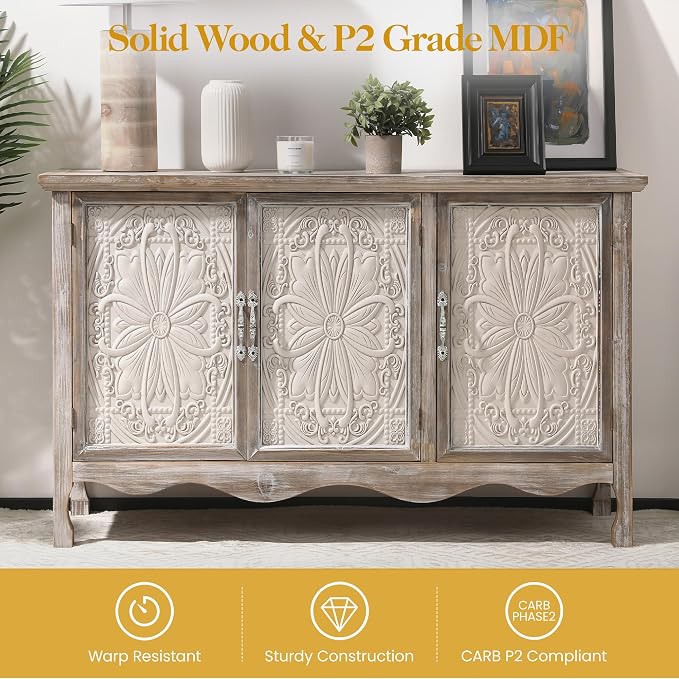 RoyalCraft Farmhouse Sideboard Buffet Cabinet - Image 4