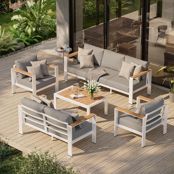Aluminum Outdoor Patio Furniture Set by Oasbira